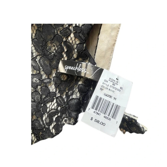 Speechless Black Lace Sleeveless Skater Formal Dress Juniors 11 - Picture 7 of 11